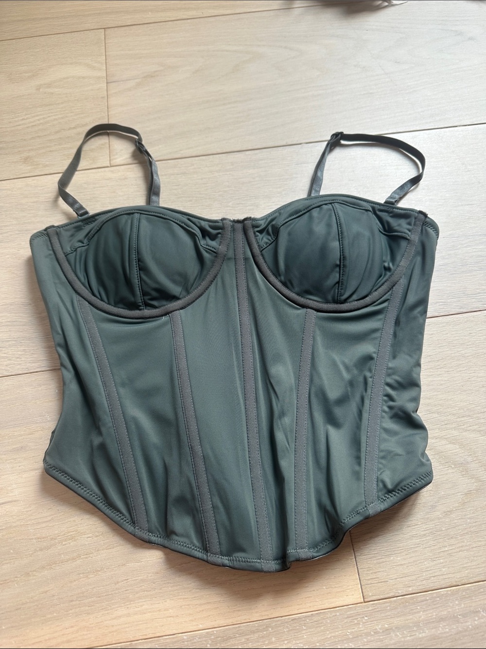Women’s Dark Green Bustier Corset Top